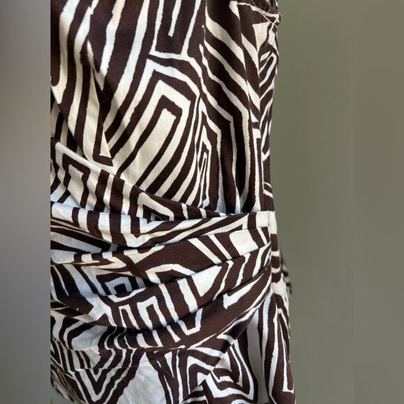 Jones New York Stretch Sleeveless Ruched Side Wrap Pull Over Blouse Shirt Sz L - Picture 7 of 10